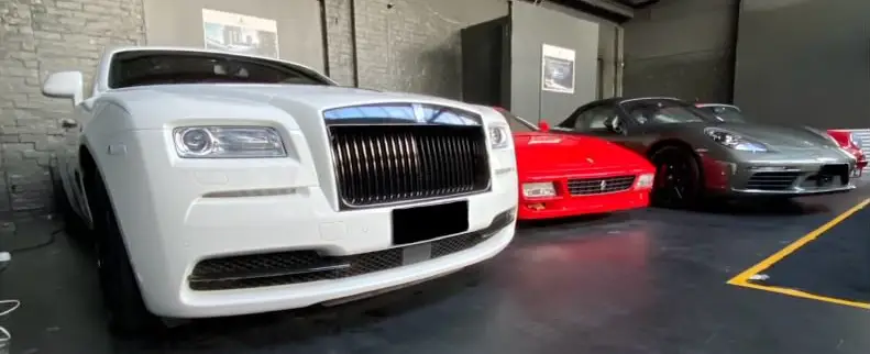 Rolls Royce Wraith, Ferrari Spider 648 and Porsche BoxterS